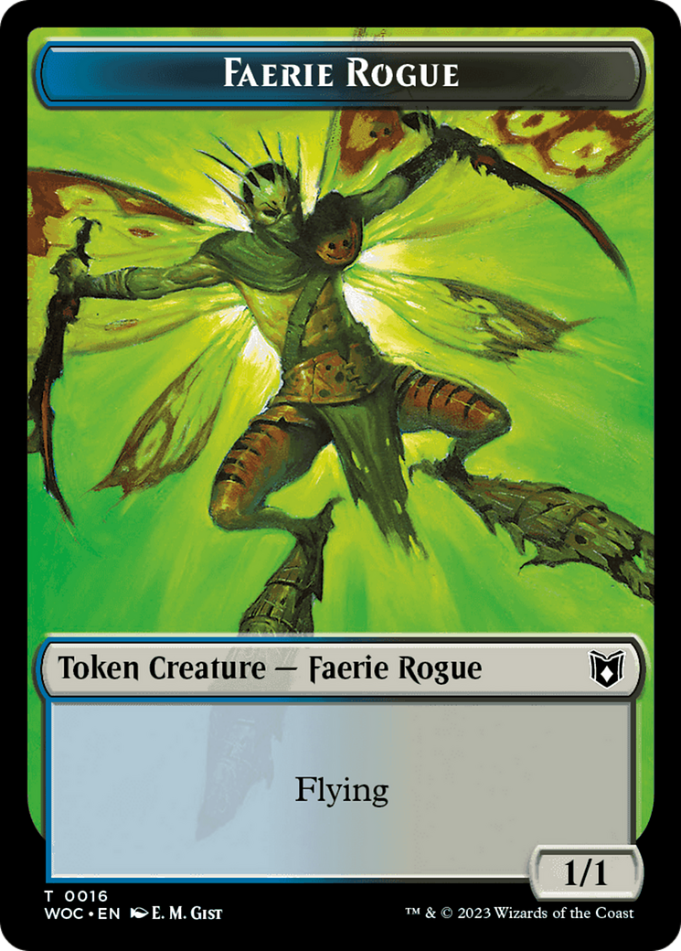 Faerie Rogue // Copy (0016) Double-Sided Token [Wilds of Eldraine Commander Tokens] | Tabernacle Games