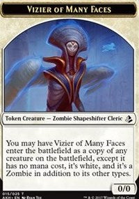 Vizier of Many Faces // Zombie Token [Amonkhet Tokens] | Tabernacle Games