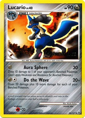 Lucario (53/127) (Prerelease Promo) [Diamond & Pearl: Black Star Promos] | Tabernacle Games