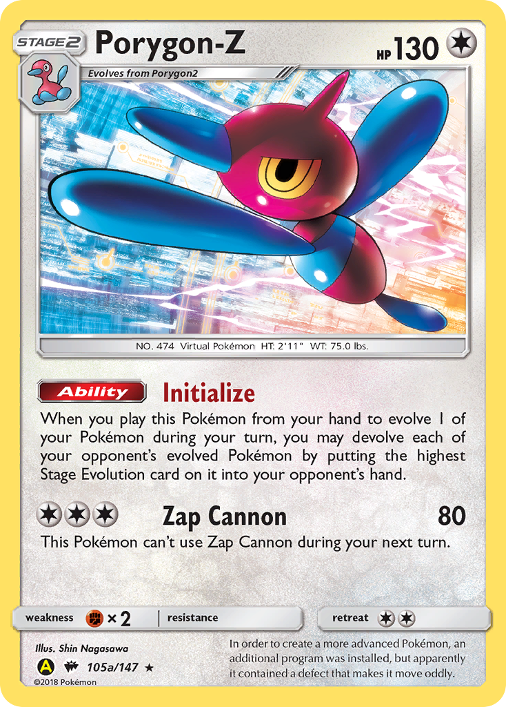 Porygon-Z (105a/147) (Alternate Art Promo) [Sun & Moon: Burning Shadows] | Tabernacle Games