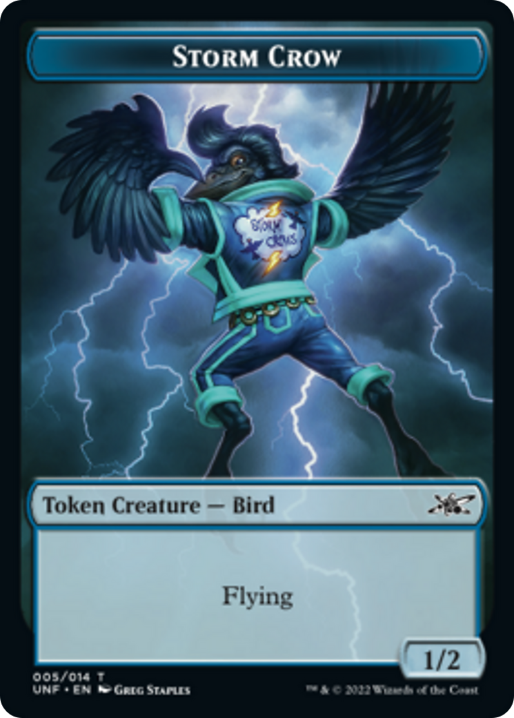 Teddy Bear // Storm Crow Double-sided Token [Unfinity Tokens] | Tabernacle Games