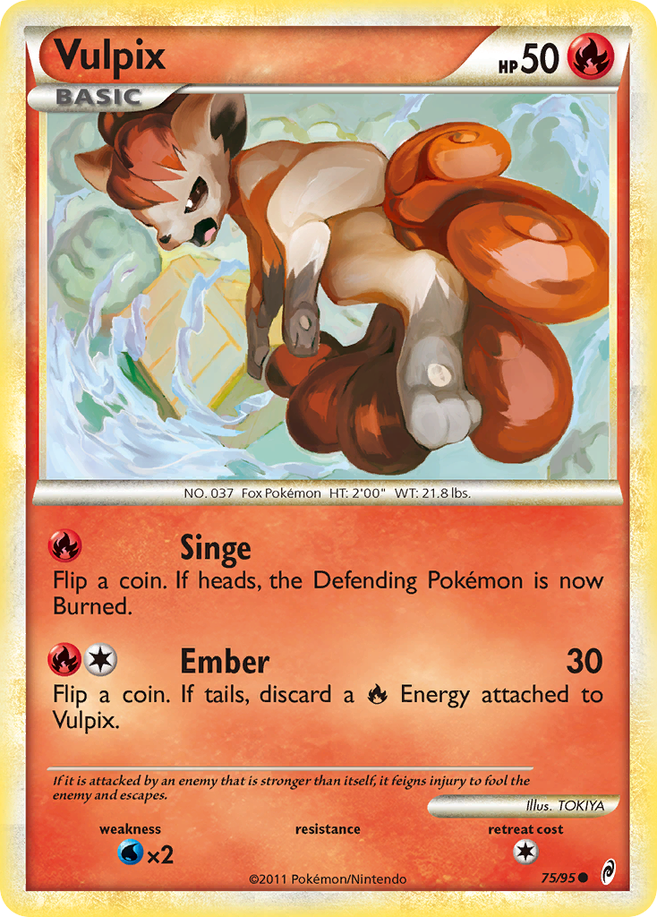 Vulpix (75/95) [HeartGold & SoulSilver: Call of Legends] | Tabernacle Games