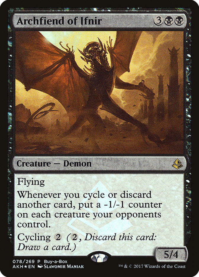 Archfiend of Ifnir (Buy-A-Box) [Amonkhet Promos] | Tabernacle Games