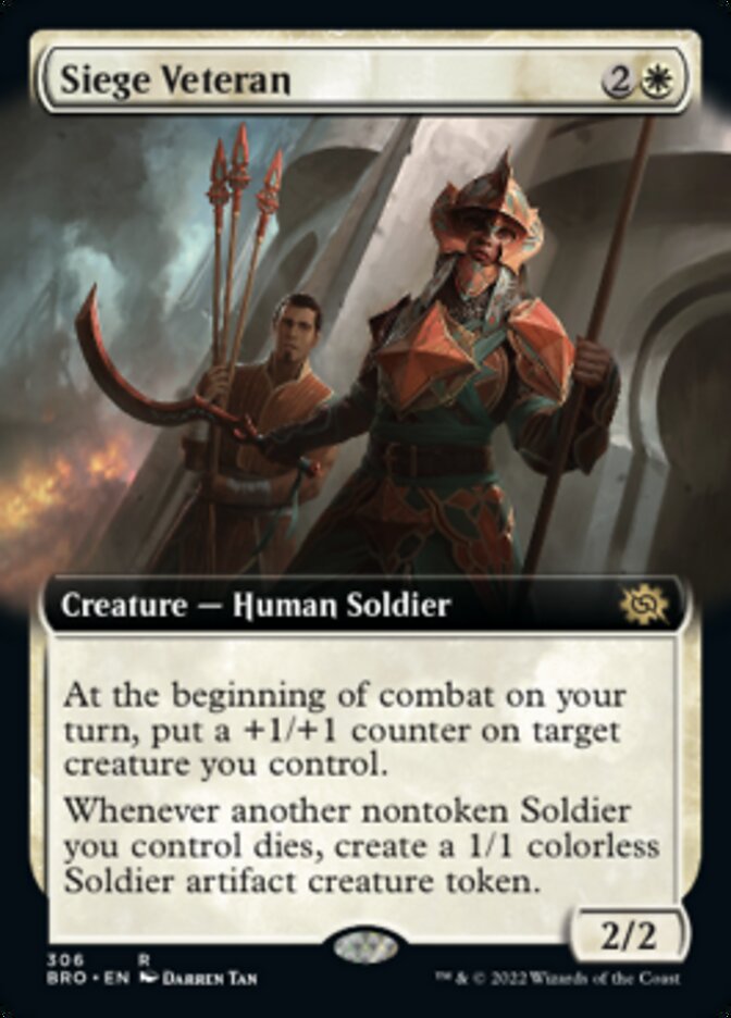 Siege Veteran (Extended Art) [The Brothers' War] | Tabernacle Games