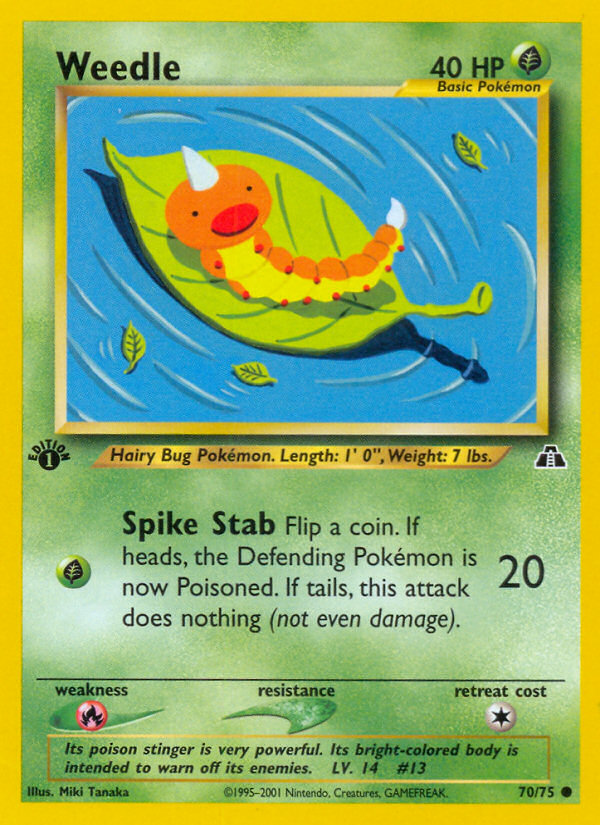 Weedle (70/75) [Neo Discovery 1st Edition] | Tabernacle Games