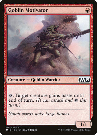 Goblin Motivator [Core Set 2019] | Tabernacle Games