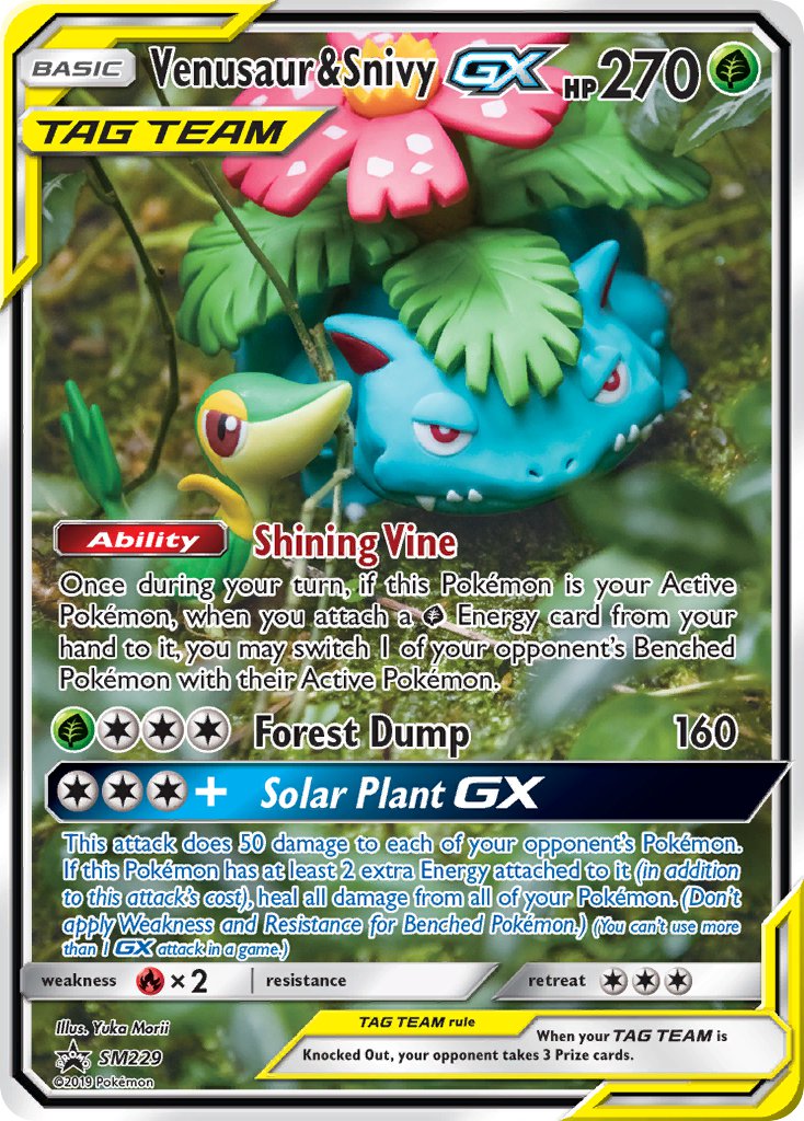 Venusaur & Snivy GX (SM229) [Sun & Moon: Black Star Promos] | Tabernacle Games
