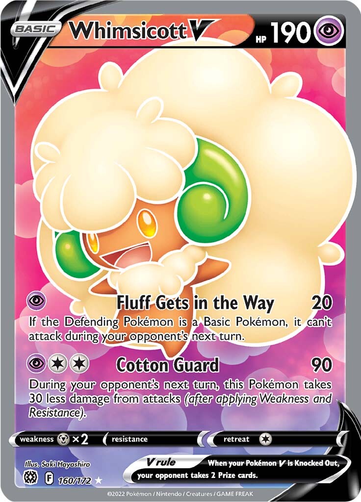 Whimsicott V (160/172) [Sword & Shield: Brilliant Stars] | Tabernacle Games