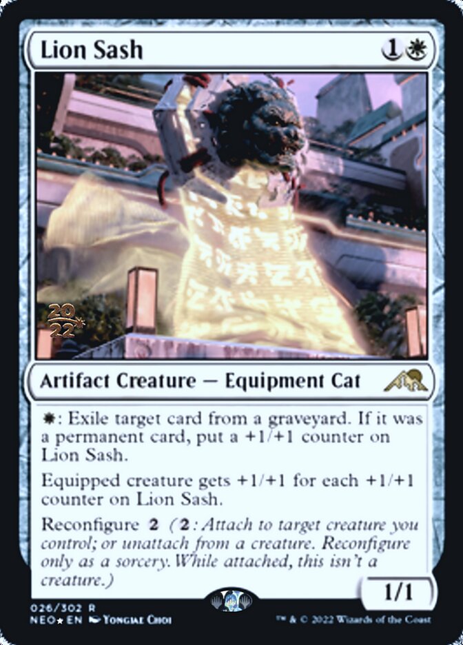 Lion Sash [Kamigawa: Neon Dynasty Prerelease Promos] | Tabernacle Games