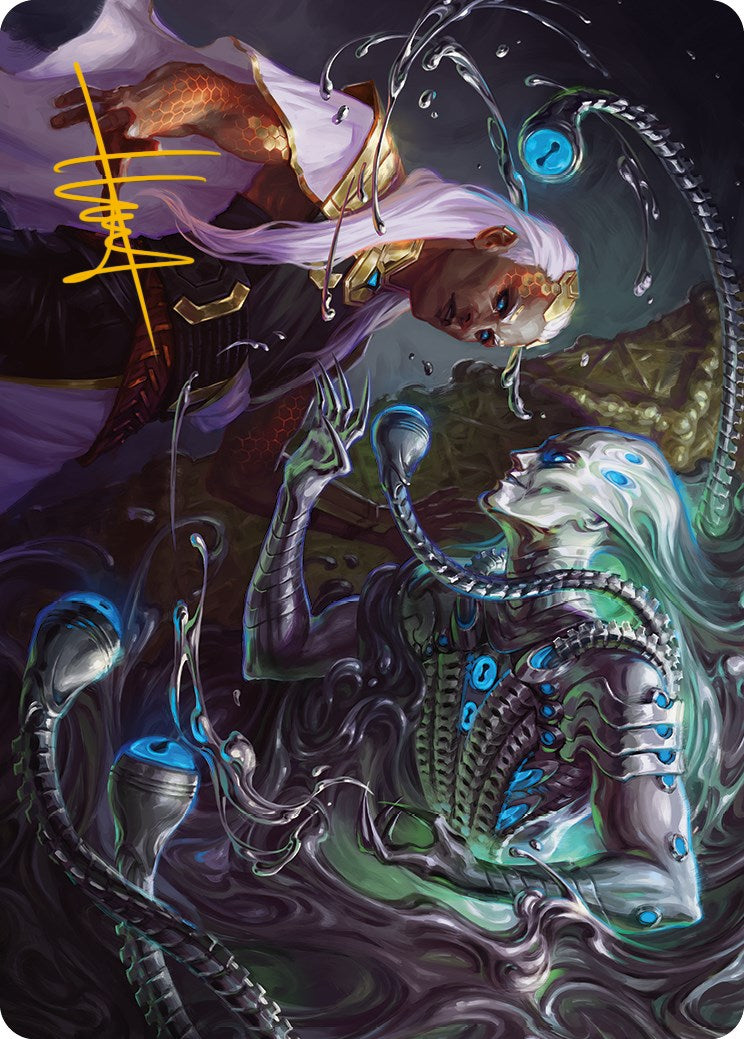 Mirage Mockery Art Card (Gold-Stamped Signature) [Phyrexia: All Will Be One Art Series] | Tabernacle Games