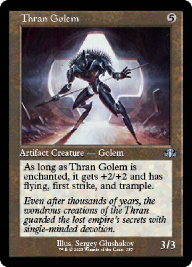 Thran Golem (Retro) [Dominaria Remastered] | Tabernacle Games