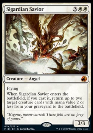 Sigardian Savior (Promo Pack) [Innistrad: Midnight Hunt Promos] | Tabernacle Games