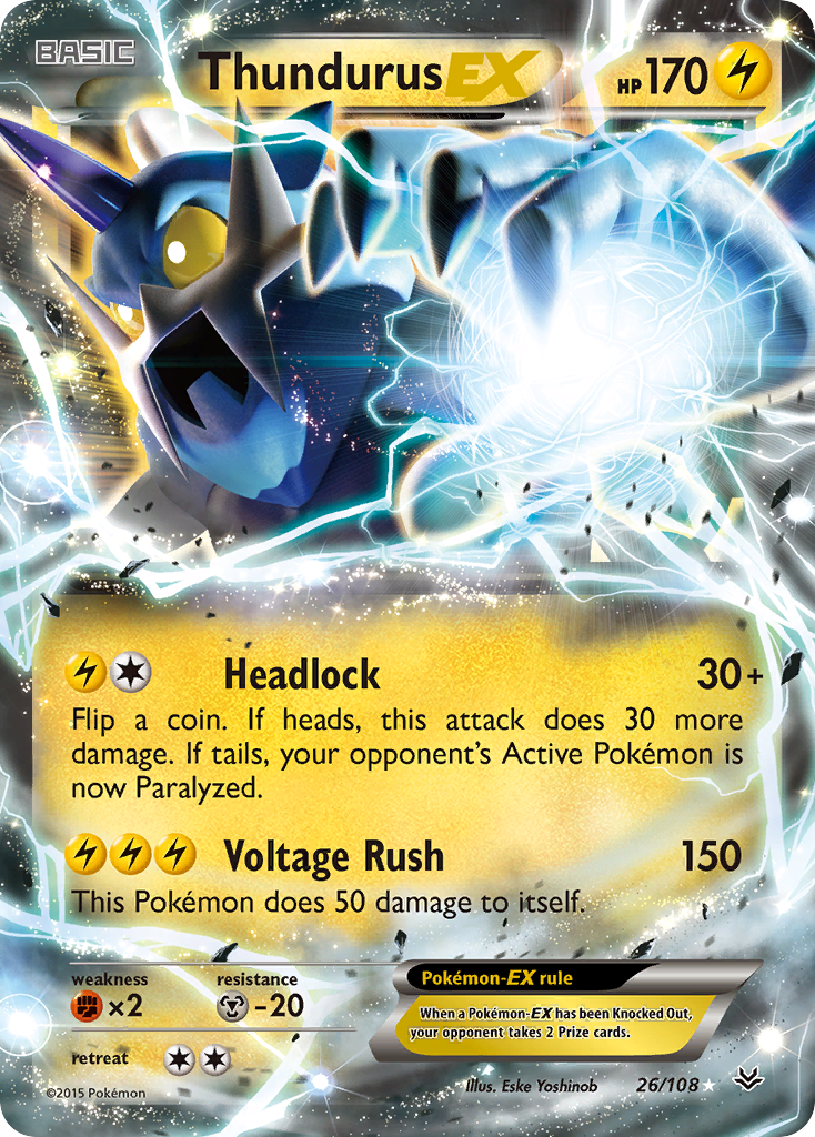 Thundurus EX (26/108) [XY: Roaring Skies] | Tabernacle Games