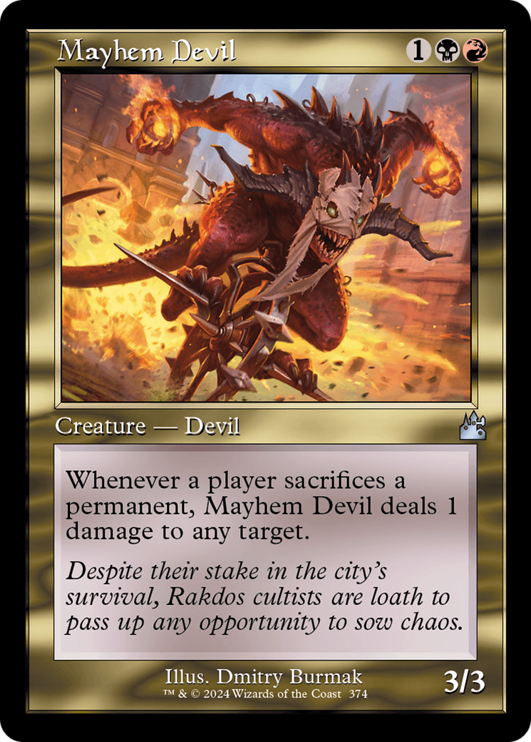 Mayhem Devil (Retro Frame) [Ravnica Remastered] | Tabernacle Games