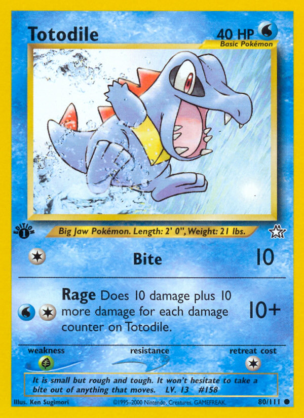 Totodile (80/111) [Neo Genesis 1st Edition] | Tabernacle Games