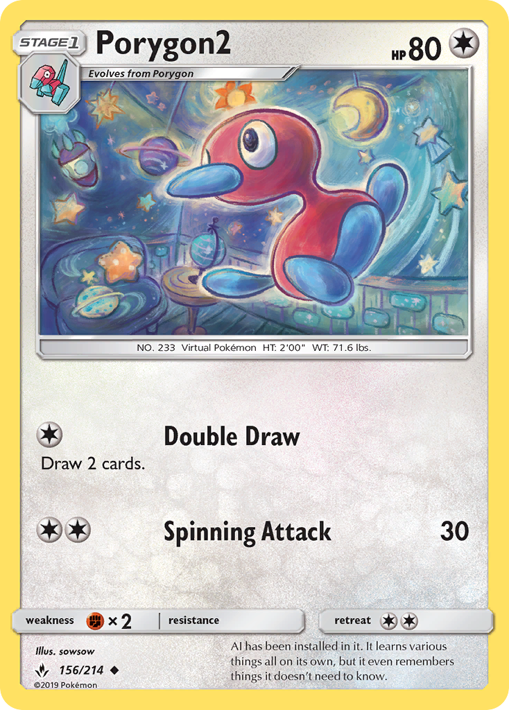 Porygon2 (156/214) [Sun & Moon: Unbroken Bonds] | Tabernacle Games