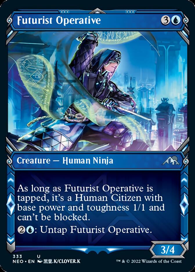 Futurist Operative (Showcase Ninja) [Kamigawa: Neon Dynasty] | Tabernacle Games
