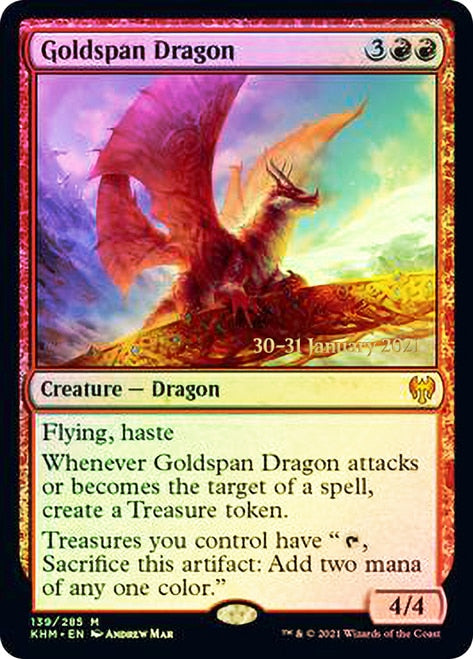 Goldspan Dragon  [Kaldheim Prerelease Promos] | Tabernacle Games