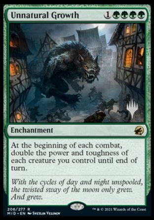 Unnatural Growth (Promo Pack) [Innistrad: Midnight Hunt Promos] | Tabernacle Games