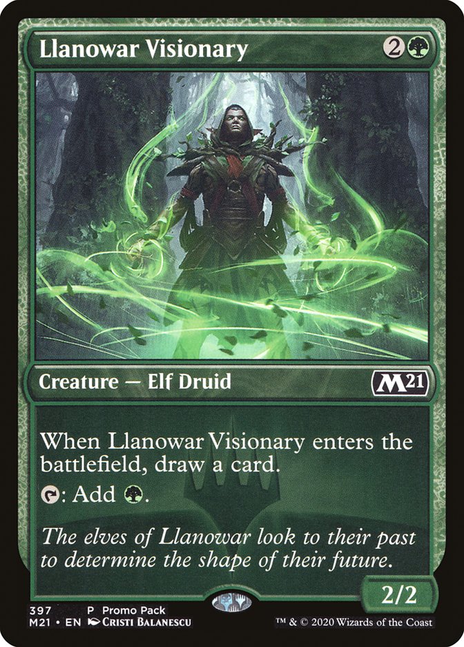 Llanowar Visionary (Promo Pack) [Core Set 2021 Promos] | Tabernacle Games