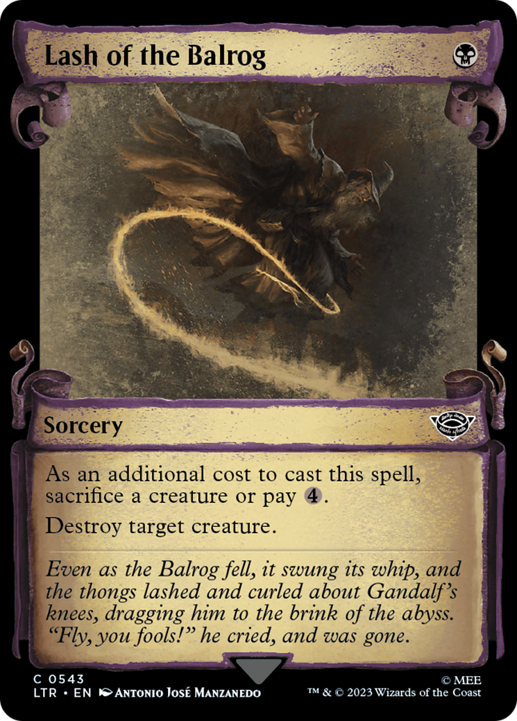 Lash of the Balrog [The Lord of the Rings: Tales of Middle-Earth Showcase Scrolls] | Tabernacle Games