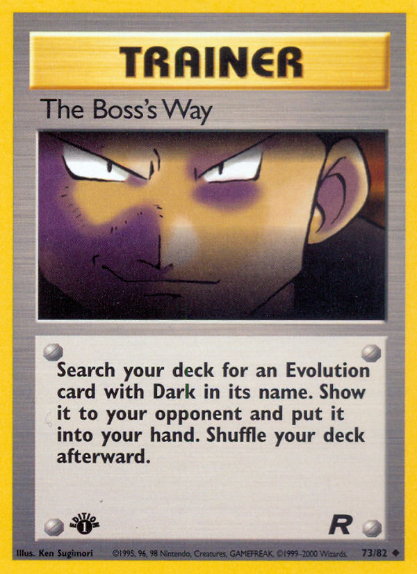 The Boss's Way (73/82) [Team Rocket 1st Edition] | Tabernacle Games