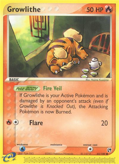 Growlithe (65/100) [EX: Sandstorm] | Tabernacle Games