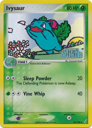 Ivysaur (34/100) (Stamped) [EX: Crystal Guardians] | Tabernacle Games