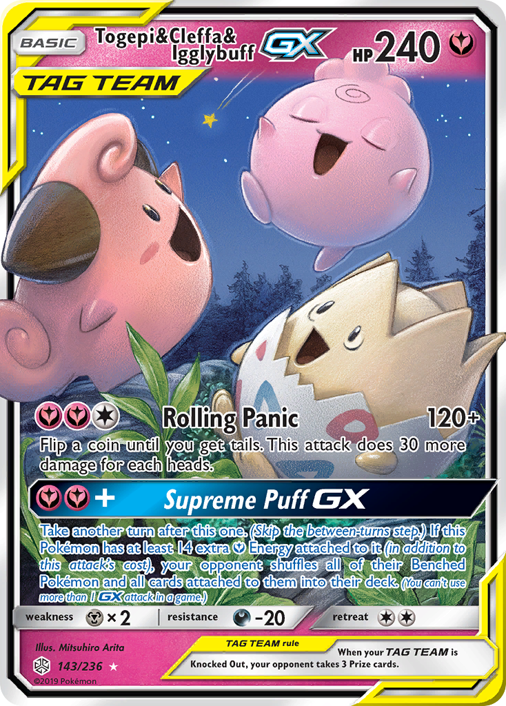 Togepi & Cleffa & Igglybuff GX (143/236) [Sun & Moon: Cosmic Eclipse] | Tabernacle Games