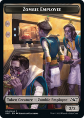 Zombie Employee // Food (011) Double-sided Token [Unfinity Tokens] | Tabernacle Games