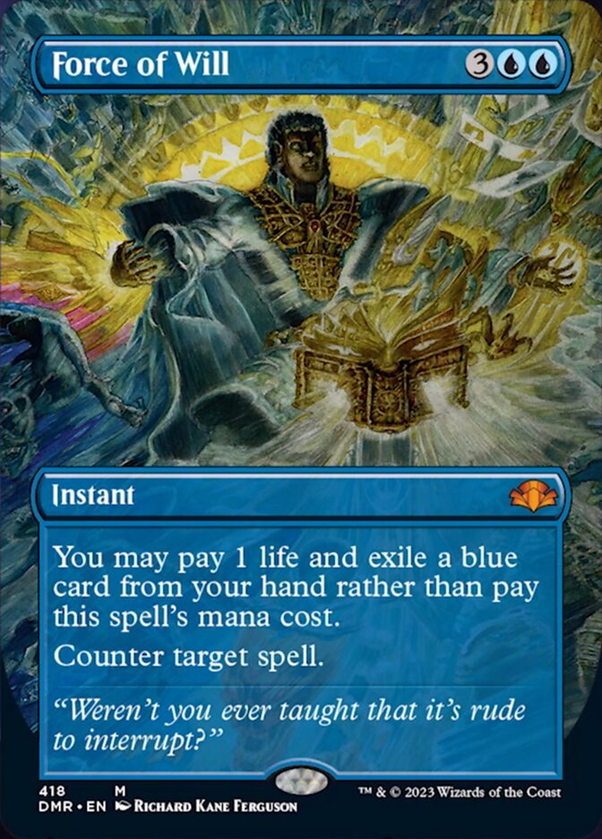 Force of Will (Borderless Alternate Art) [Dominaria Remastered] | Tabernacle Games