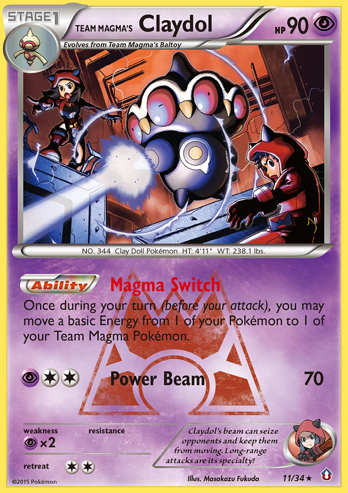 Team Magma's Claydol (11/34) [XY: Double Crisis] | Tabernacle Games