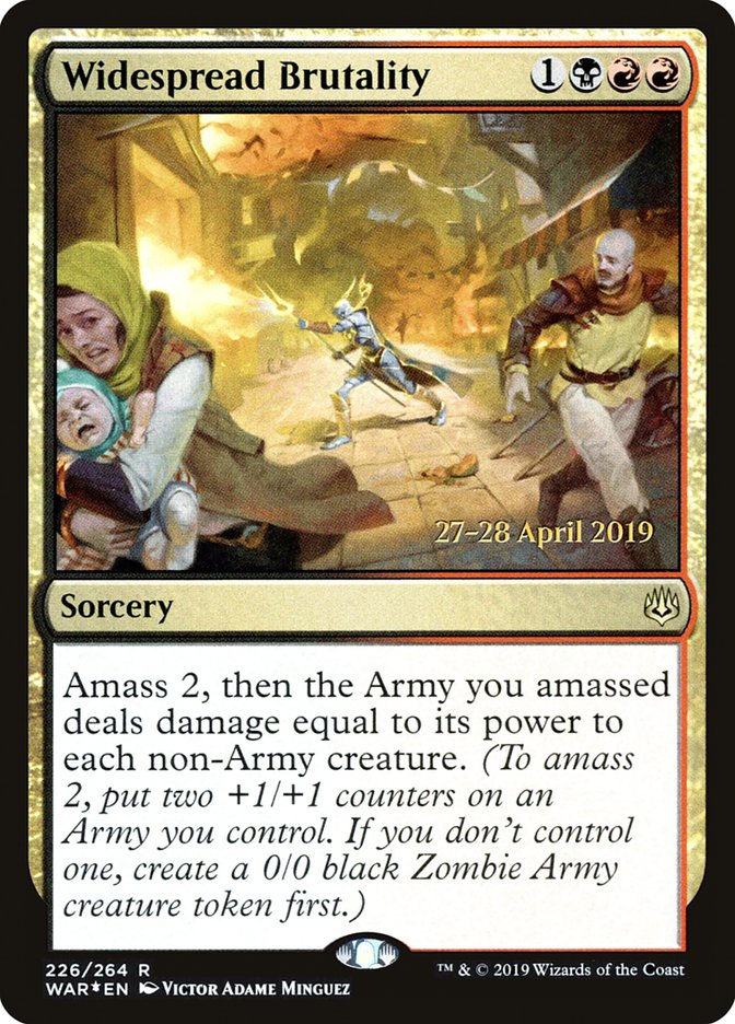 Widespread Brutality  [War of the Spark Prerelease Promos] | Tabernacle Games