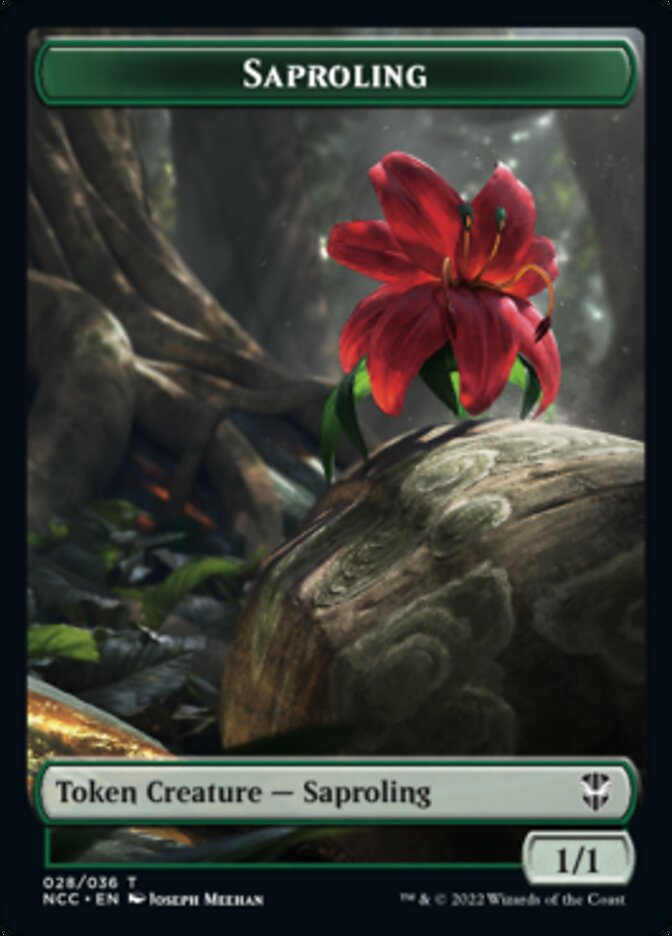 Beast // Saproling Double-sided Token [Streets of New Capenna Commander Tokens] | Tabernacle Games