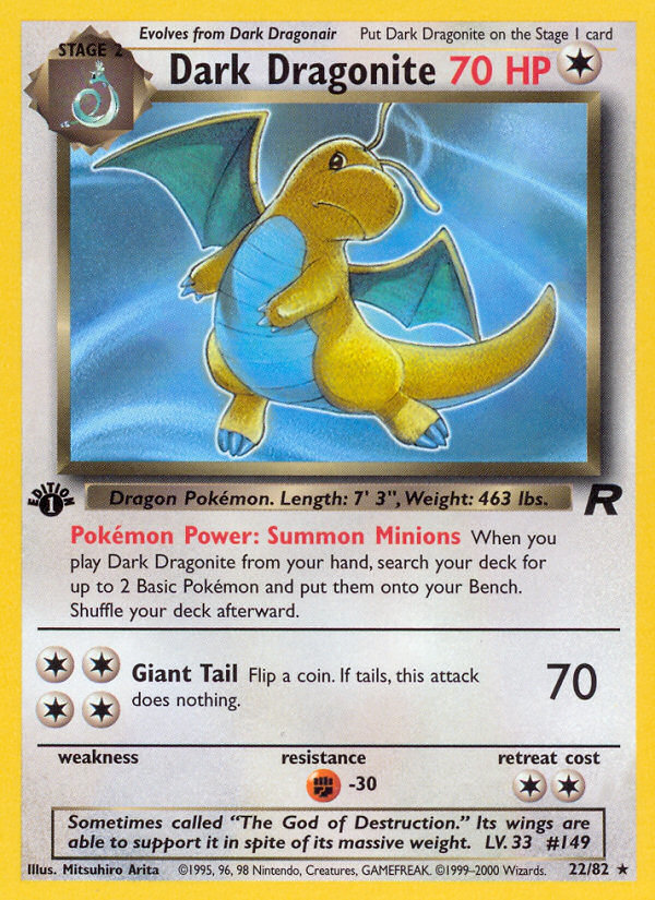 Dark Dragonite (22/82) [Team Rocket 1st Edition] | Tabernacle Games