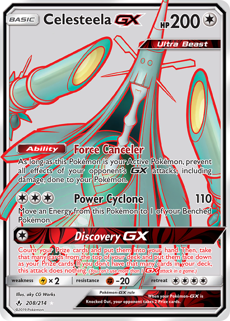 Celesteela GX (208/214) [Sun & Moon: Unbroken Bonds] | Tabernacle Games