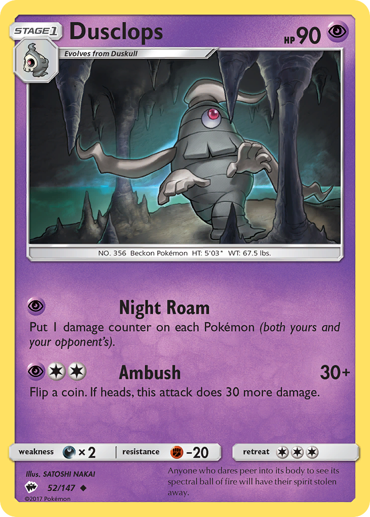 Dusclops (52/147) [Sun & Moon: Burning Shadows] | Tabernacle Games