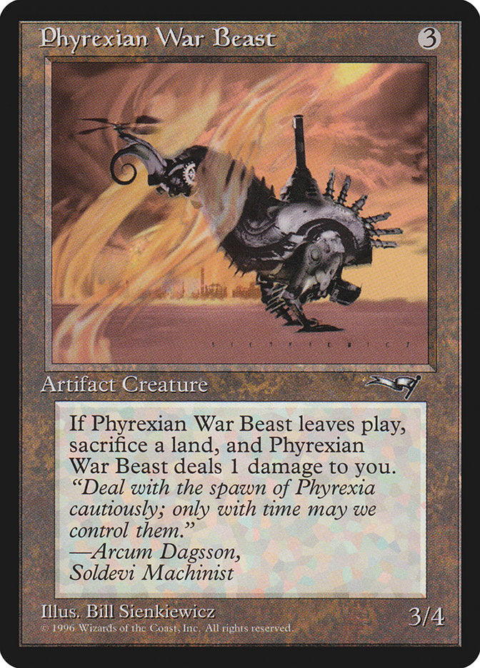 Phyrexian War Beast (Signature on Right) [Alliances] | Tabernacle Games