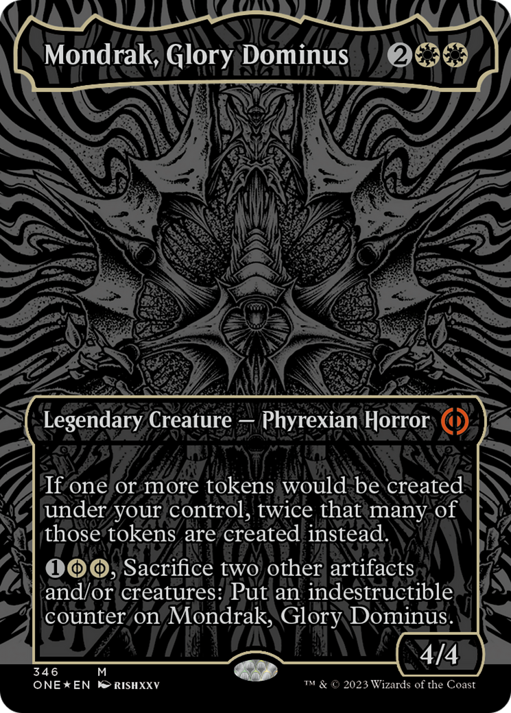 Mondrak, Glory Dominus (Oil Slick Raised Foil) [Phyrexia: All Will Be One] | Tabernacle Games