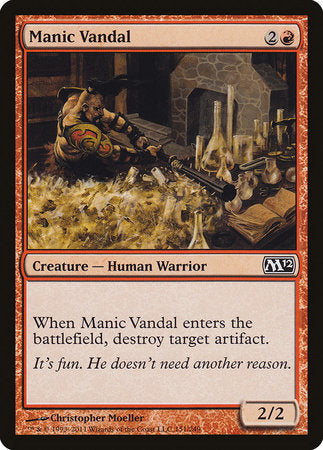 Manic Vandal [Magic 2012] | Tabernacle Games