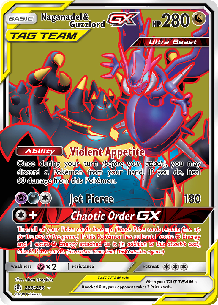 Naganadel & Guzzlord GX (223/236) [Sun & Moon: Cosmic Eclipse] | Tabernacle Games