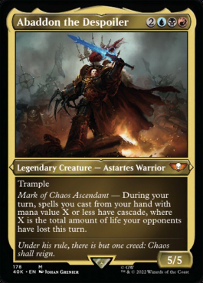 Abaddon the Despoiler (Display Commander) (Surge Foil) [Universes Beyond: Warhammer 40,000] | Tabernacle Games