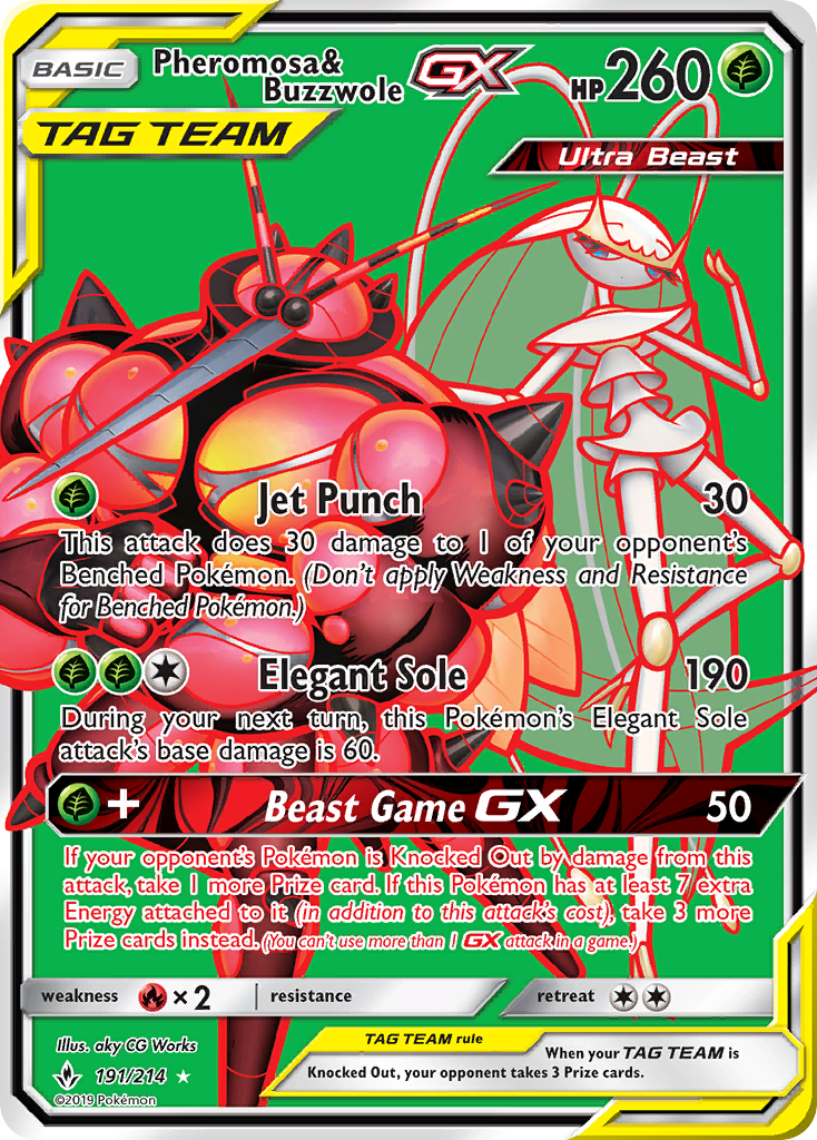 Pheromosa & Buzzwole GX (191/214) [Sun & Moon: Unbroken Bonds] | Tabernacle Games