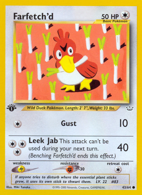Farfetch'd (43/64) [Neo Revelation 1st Edition] | Tabernacle Games