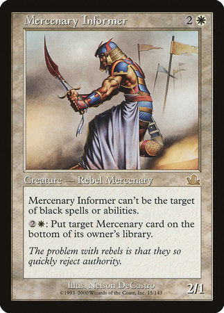 Mercenary Informer [Prophecy] | Tabernacle Games