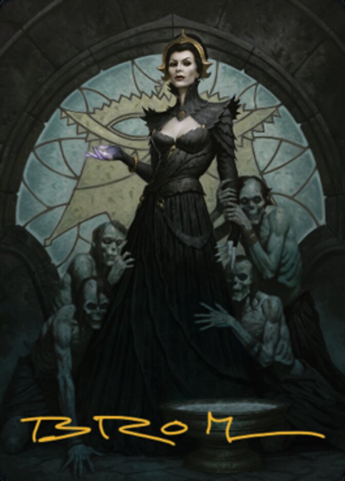 Liliana of the Veil Art Card (Gold-Stamped Signature) [Dominaria United Art Series] | Tabernacle Games