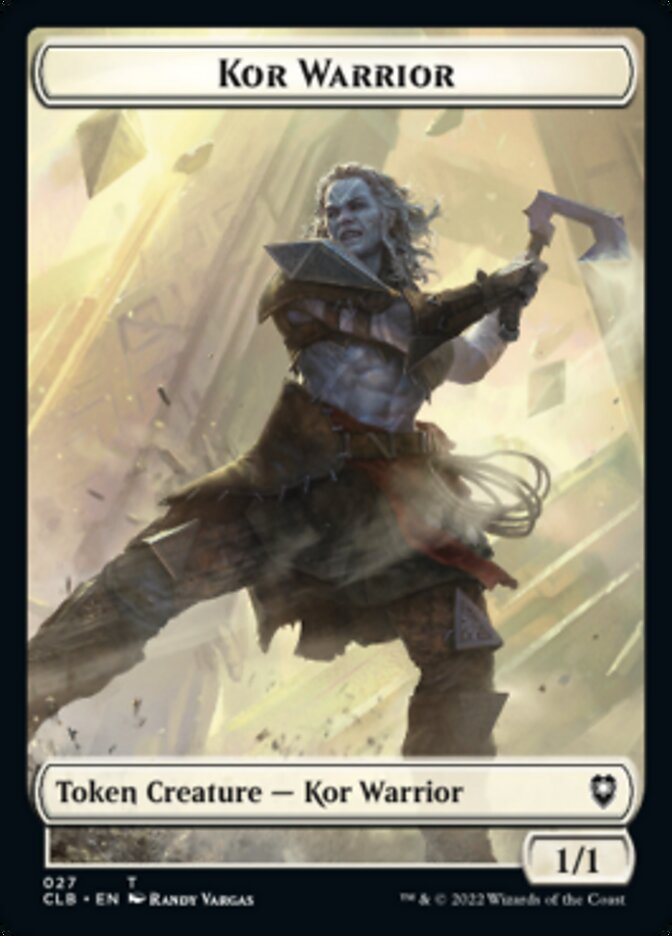 Kor Warrior // Wizard Double-sided Token [Commander Legends: Battle for Baldur's Gate Tokens] | Tabernacle Games