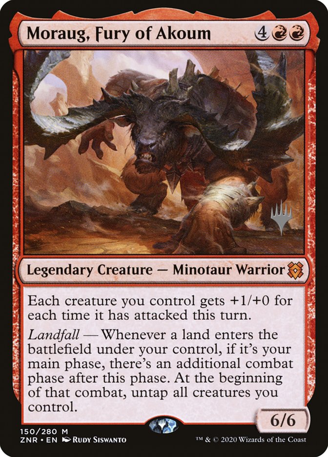 Moraug, Fury of Akoum (Promo Pack) [Zendikar Rising Promos] | Tabernacle Games