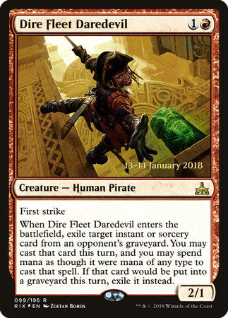 Dire Fleet Daredevil [Rivals of Ixalan Promos] | Tabernacle Games