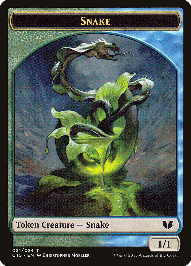 Snake Token (021/024) [Commander 2015 Tokens] | Tabernacle Games